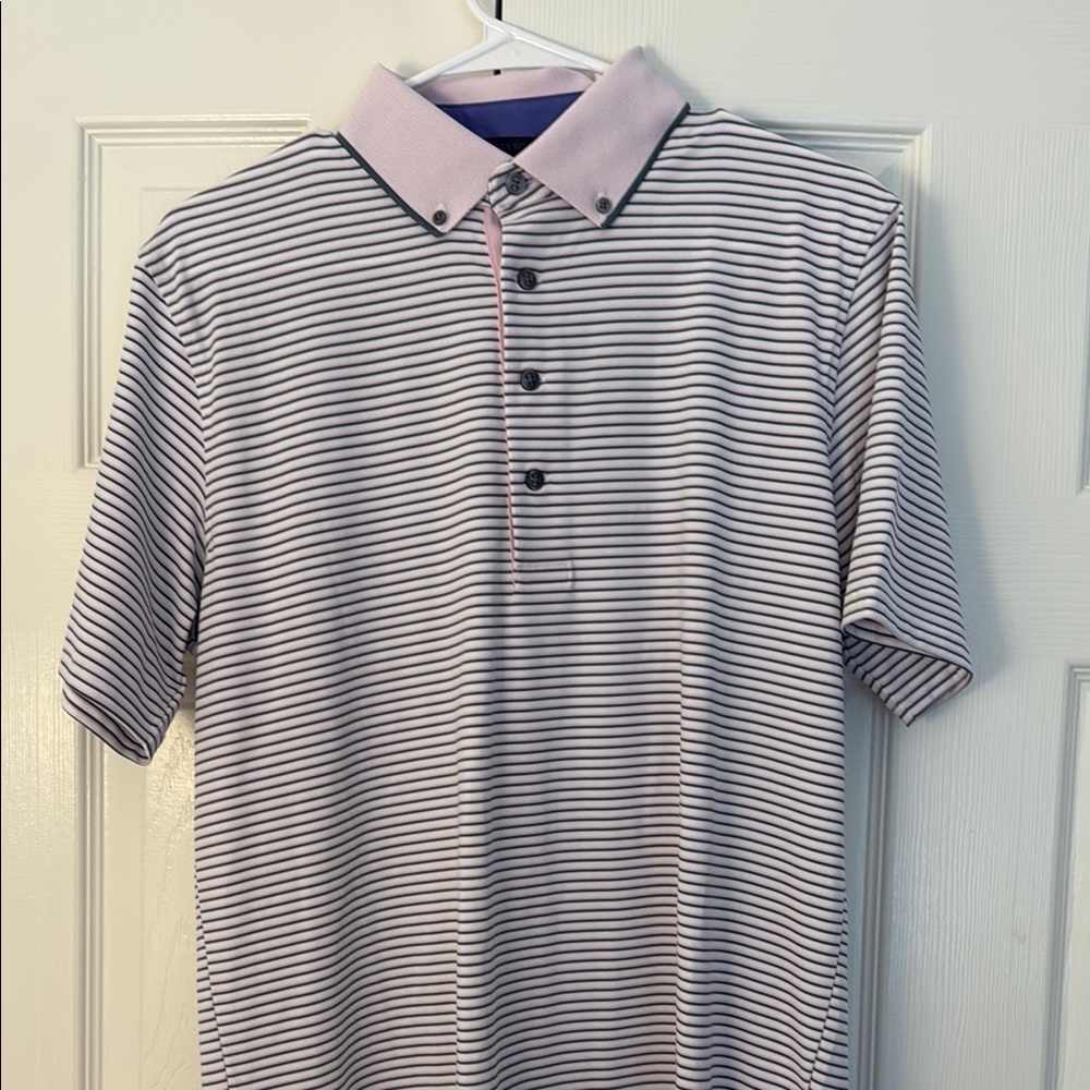 Greyson Black and White Polo Shirt Classic Stripes